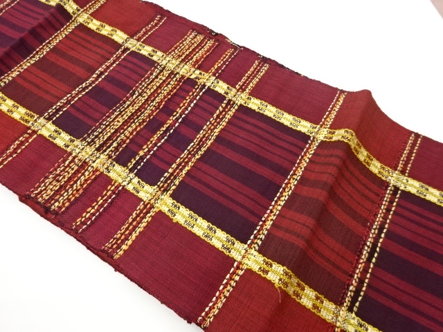 JAPANESE NAGOYA OBI / TSUMUGI / WOVEN STRIPE